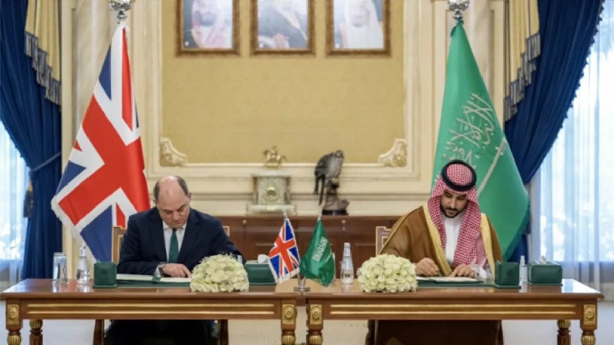 Saudi Arabia and British defense ministers signs a declaration; Saudi Arabia’s intent to participate in the Future Combat Air System program 