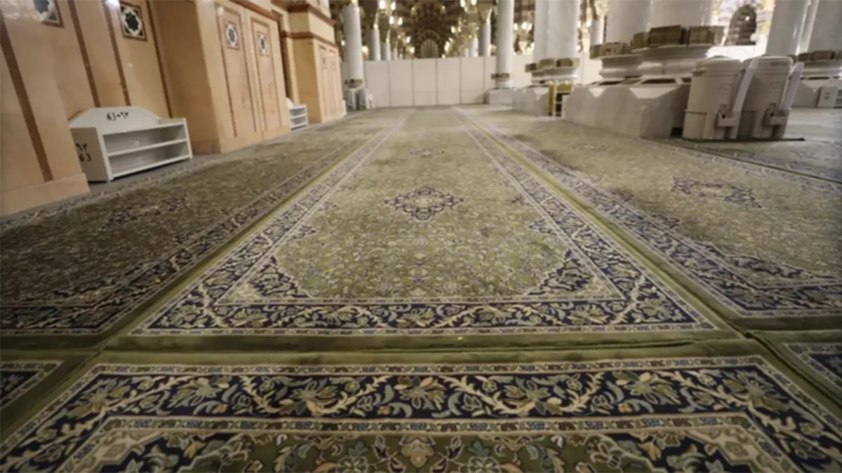 Prophet’s Mosque in Madinah is furnished with over 25,000 carpets