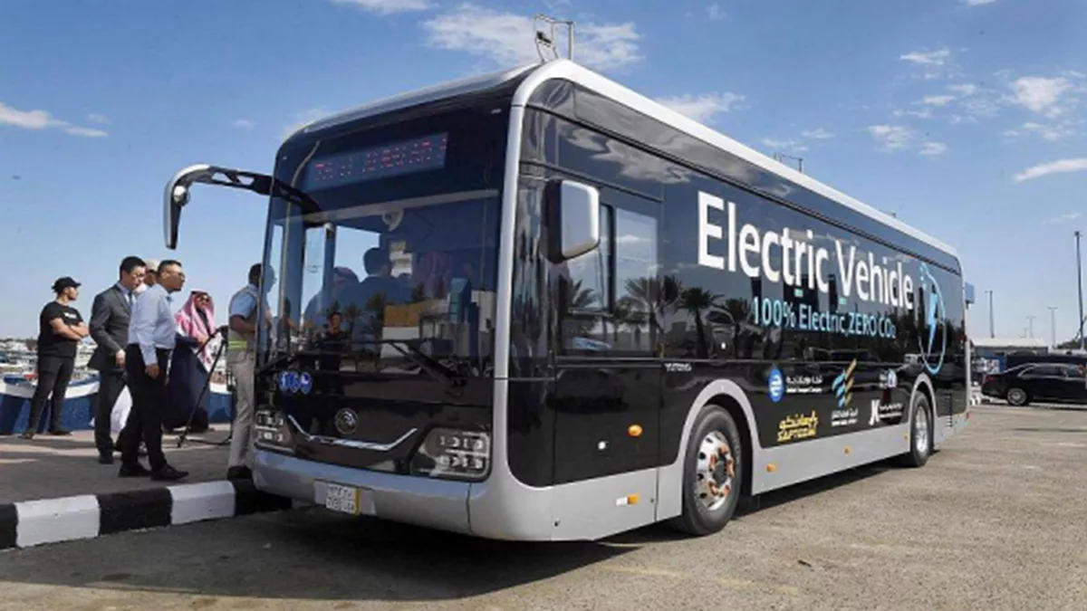 First electric public transport bus started operation in Jeddah on Thursday