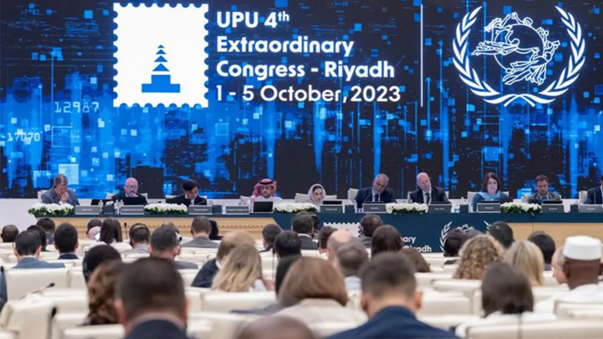 Extraordinary Congress of the Universal Postal Union; Delegates agree to adopt the Riyadh Solution to help improve international mailing services