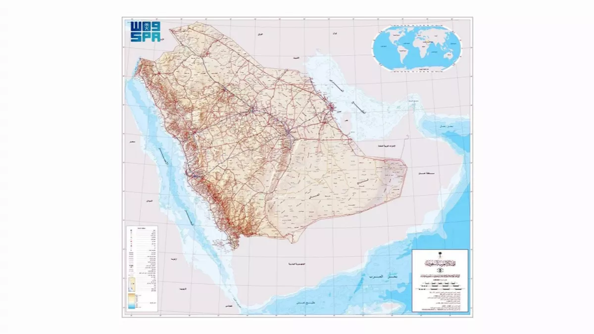 GASGI has announced the production of the official map of the Kingdom of Saudi Arabia, complete with internationally approved borders