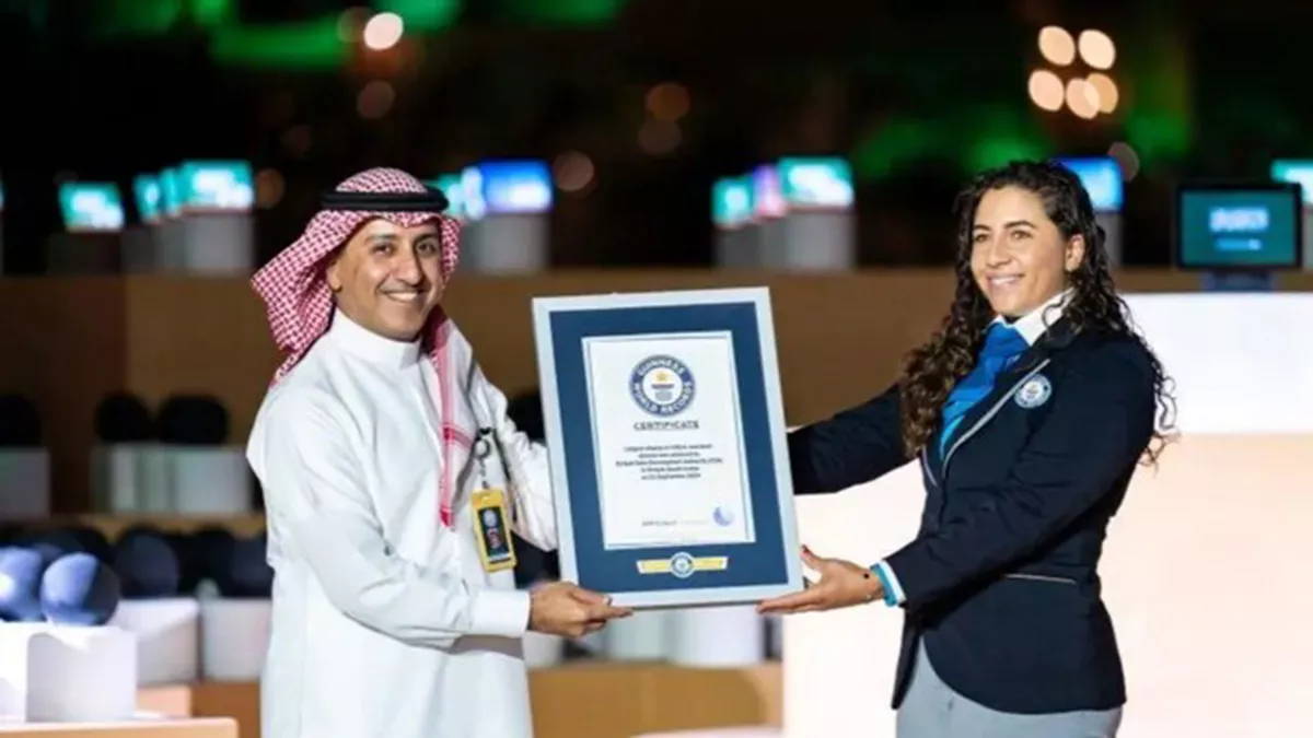 Diriyah made history by setting a Guinness World Record for the largest display of AI assistant devices