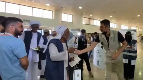 The first group of pilgrims to arrive through Jeddah Islamic Port were 250 Sudanese passengers