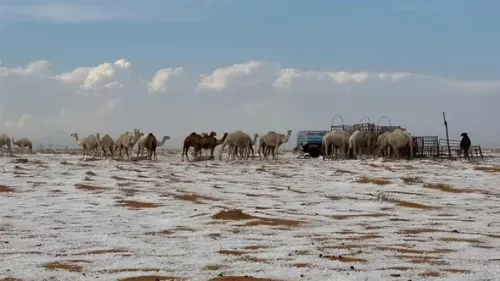 Some parts of Saudi Arabia witnessed heavy rain and snowfall for the first time in history